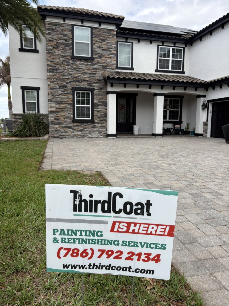 Exterior house painting project by Third Coat LLC in Central Florida